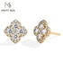 Vixonna Women's Moissanite Clover Stud Earrings 925 Silver D Color VVS1