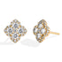 Vixonna Women's Moissanite Clover Stud Earrings 925 Silver D Color VVS1