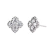 Vixonna Women's Moissanite Clover Stud Earrings 925 Silver D Color VVS1