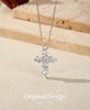 Vixonna Women's Moissanite Cross Pendant Necklace 3ct 925 Silver D Color VVS1