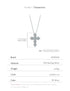 Vixonna Women's Moissanite Cross Pendant Necklace 3ct 925 Silver D Color VVS1