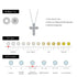 Vixonna Women's Moissanite Cross Pendant Necklace 3ct 925 Silver D Color VVS1