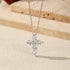 Vixonna Women's Moissanite Cross Pendant Necklace 3ct 925 Silver D Color VVS1