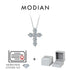 Vixonna Women's Moissanite Cross Pendant Necklace 3ct 925 Silver D Color VVS1