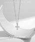Vixonna Women's Moissanite Cross Pendant Necklace 925 Silver D Color VVS1