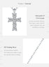 Vixonna Women's Moissanite Cross Pendant Necklace 925 Silver D Color VVS1