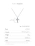 Vixonna Women's Moissanite Cross Pendant Necklace 925 Silver D Color VVS1
