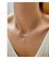 Vixonna Women's Moissanite Cross Pendant Necklace 925 Silver D Color VVS1
