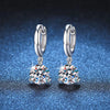 Vixonna Women's Moissanite Drop Earrings 925 Silver D Color VVS1