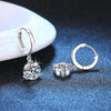 Vixonna Women's Moissanite Drop Earrings 925 Silver D Color VVS1
