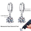 Vixonna Women's Moissanite Drop Earrings 925 Silver D Color VVS1