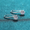 Vixonna Women's Moissanite Drop Hoop Earrings 925 Silver D Color VVS1