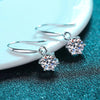 Vixonna Women's Moissanite Drop Hoop Earrings 925 Silver D Color VVS1