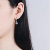 Vixonna Women's Moissanite Drop Hoop Earrings 925 Silver D Color VVS1