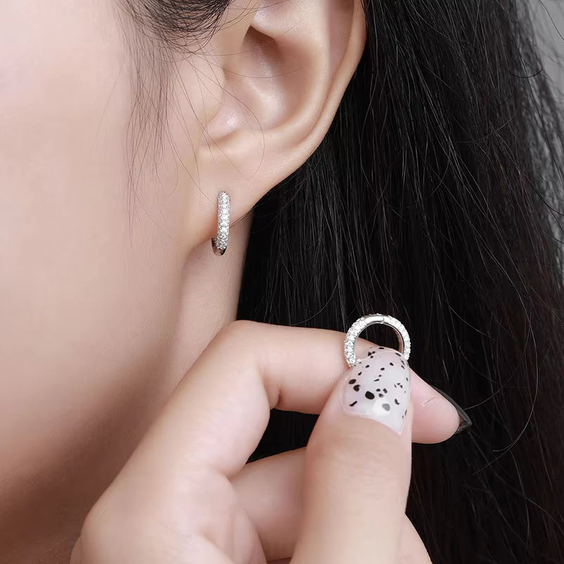Vixonna Women's Moissanite Earrings 925 Silver D Color VVS1
