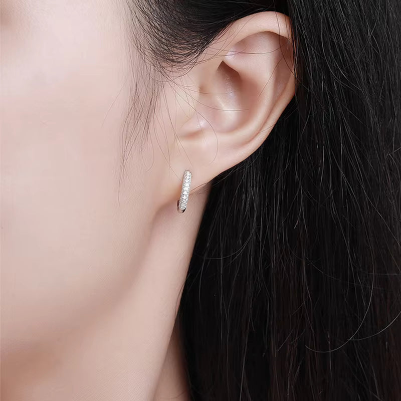 Vixonna Women's Moissanite Earrings 925 Silver D Color VVS1