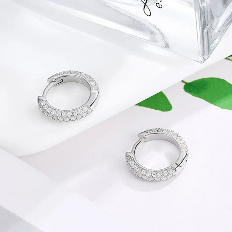 Vixonna Women's Moissanite Earrings 925 Silver D Color VVS1