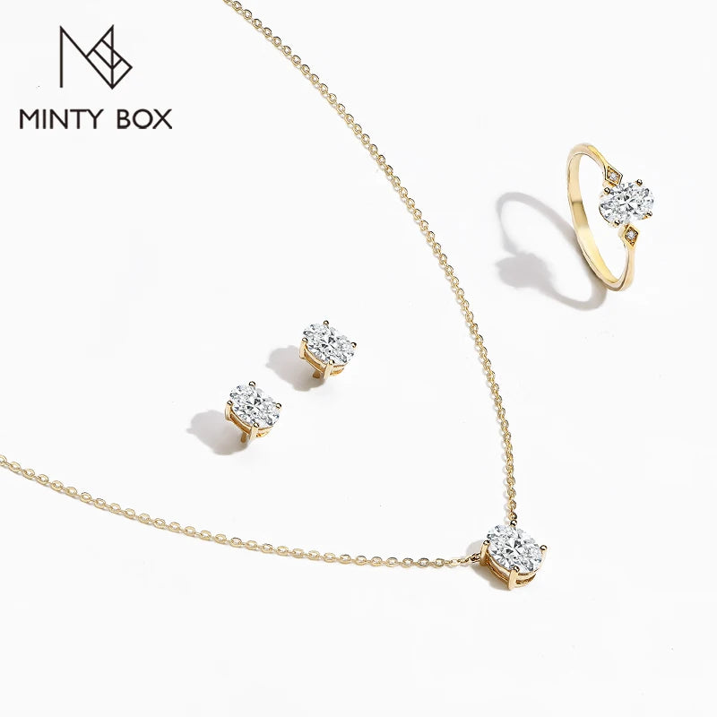 Vixonna Women's Moissanite Engagement Jewelry Set 925 Silver D Color VVS1