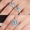 Vixonna Women's Moissanite Engagement Ring 4.3cttw D Color VVS1 925 Silver