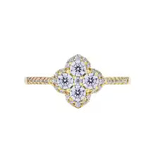 Vixonna Women's Moissanite Engagement Ring 925 Silver D Color VVS1
