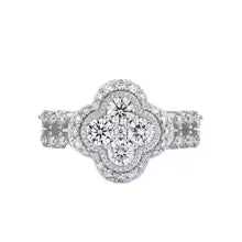 Vixonna Women's Moissanite Engagement Ring 925 Silver D Color VVS1