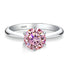 Vixonna Women's Moissanite Engagement Wedding Ring 925 Silver 18K Gold Plated