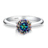 Vixonna Women's Moissanite Engagement Wedding Ring 925 Silver 18K Gold Plated