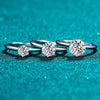 Vixonna Women's Moissanite Engagement Wedding Ring 925 Silver 18K Gold Plated