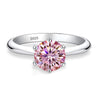 Vixonna Women's Moissanite Engagement Wedding Ring 925 Silver 18K Gold Plated