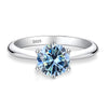 Vixonna Women's Moissanite Engagement Wedding Ring 925 Silver 18K Gold Plated