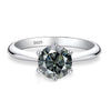 Vixonna Women's Moissanite Engagement Wedding Ring 925 Silver 18K Gold Plated