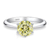 Vixonna Women's Moissanite Engagement Wedding Ring 925 Silver 18K Gold Plated
