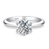 Vixonna Women's Moissanite Engagement Wedding Ring 925 Silver 18K Gold Plated