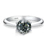 Vixonna Women's Moissanite Engagement Wedding Ring 925 Silver 18K Gold Plated