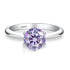 Vixonna Women's Moissanite Engagement Wedding Ring 925 Silver 18K Gold Plated