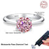 Vixonna Women's Moissanite Engagement Wedding Ring 925 Silver 18K Gold Plated