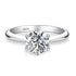 Vixonna Women's Moissanite Engagement Wedding Ring 925 Silver 18K Gold Plated
