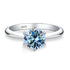 Vixonna Women's Moissanite Engagement Wedding Ring 925 Silver 18K Gold Plated