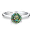 Vixonna Women's Moissanite Engagement Wedding Ring 925 Silver 18K Gold Plated