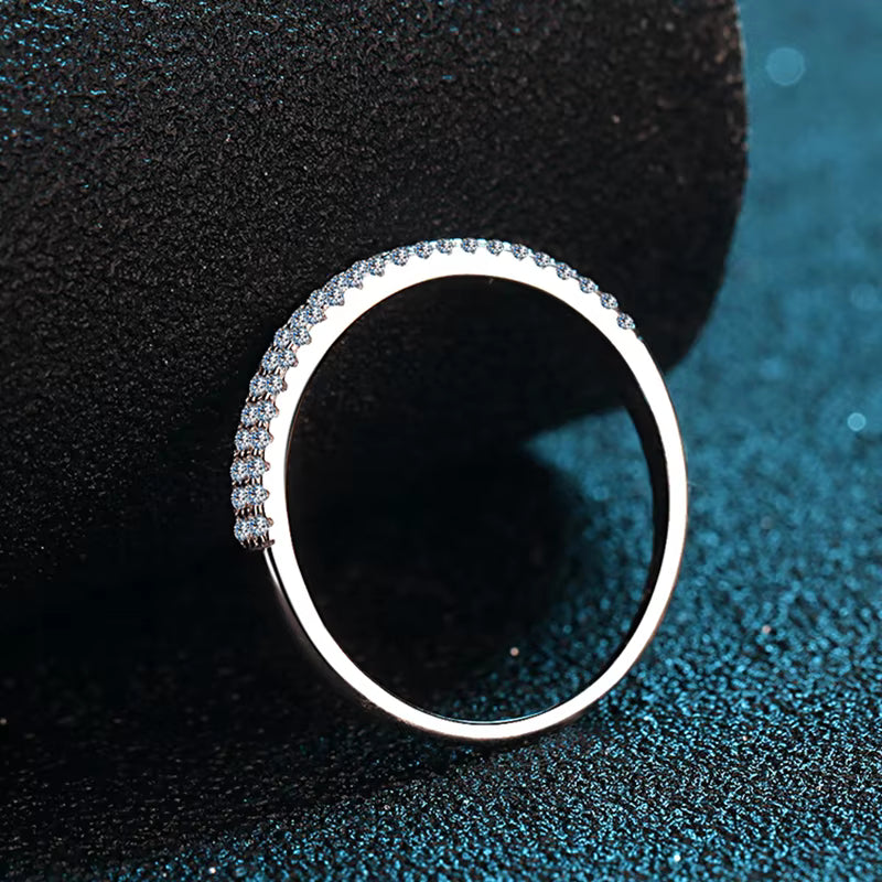 Vixonna Women's Moissanite Eternity Band Ring 925 Silver D Color VVS1