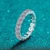 Vixonna Women's Moissanite Eternity Band Ring 925 Silver D Color VVS1