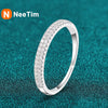 Vixonna Women's Moissanite Eternity Band Ring 925 Silver D Color VVS1