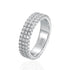 Vixonna Women's Moissanite Eternity Band Wedding Ring 925 Silver D Color VVS1