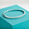 Vixonna Women's Moissanite Eternity Bracelet Bangle 925 Silver 2.017ct