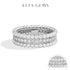 Vixonna Women's Moissanite Eternity Engagement Ring 925 Silver D Color VVS1