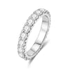 Vixonna Women's Moissanite Eternity Wedding Band Ring 925 Silver D Color