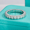 Vixonna Women's Moissanite Eternity Wedding Band Ring 925 Silver D Color
