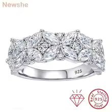 Vixonna Women's Moissanite Eternity Wedding Ring 925 Silver D Color VVS1