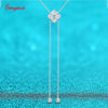 Vixonna Women's Moissanite Flower Pendant Necklace 925 Silver D Color VVS1
