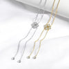 Vixonna Women's Moissanite Flower Pendant Necklace 925 Silver D Color VVS1